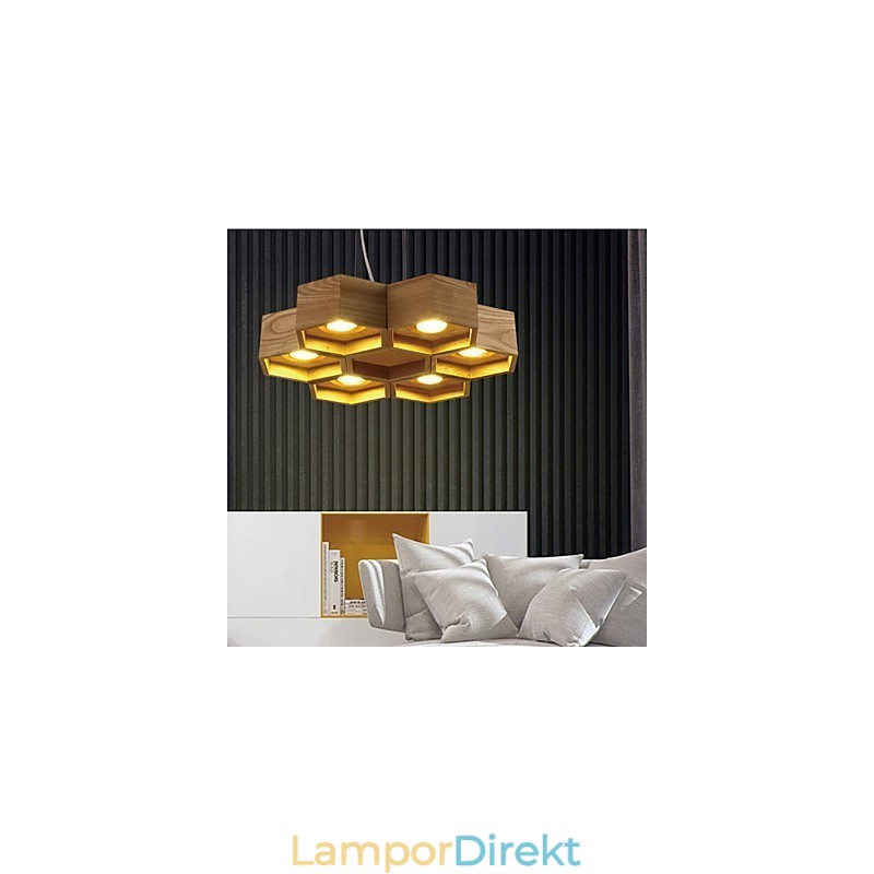 Pendellampor Country Wood Bamboo