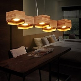 Pendellampor Country Wood Bamboo