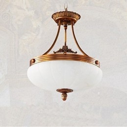 Europeisk Marmor Lampa Koppar Ljuskrona Ljus