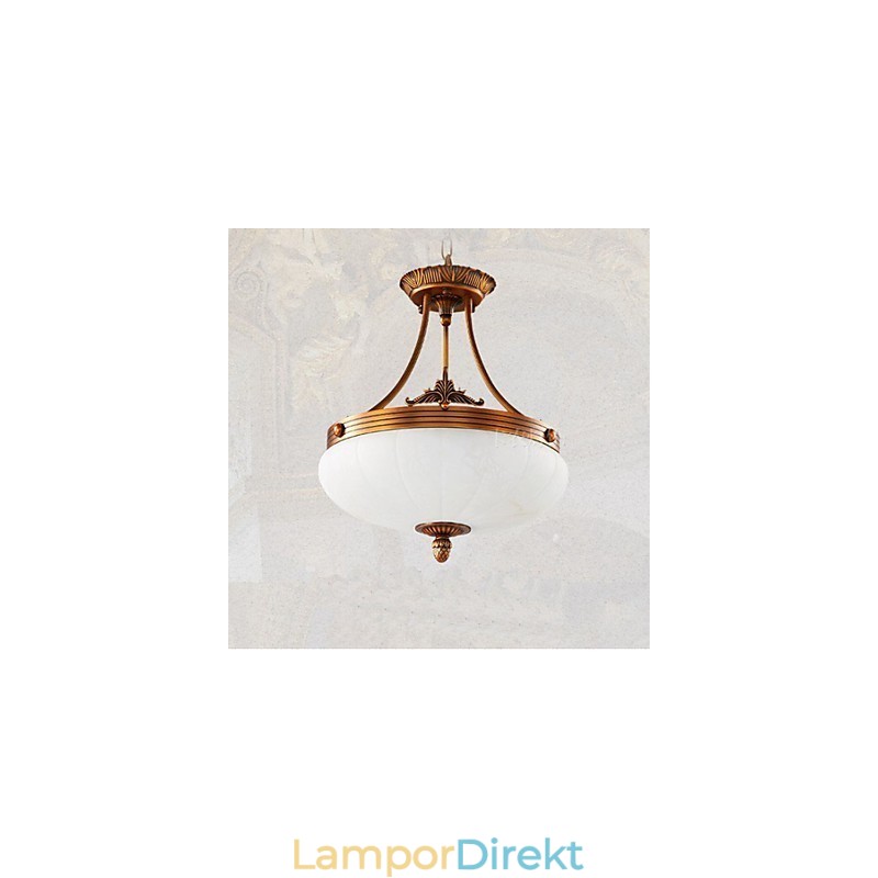 Europeisk Marmor Lampa Koppar Ljuskrona Ljus