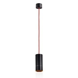 1 Ljus Mini Pendellampa Svartanodiserad Med Aluminium