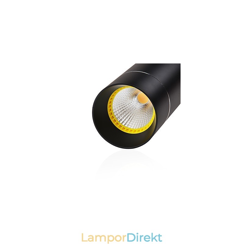 1 Ljus Mini Pendellampa Svartanodiserad Med Aluminium