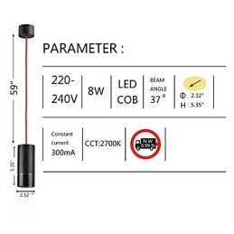 1 Ljus Mini Pendellampa Svartanodiserad Med Aluminium