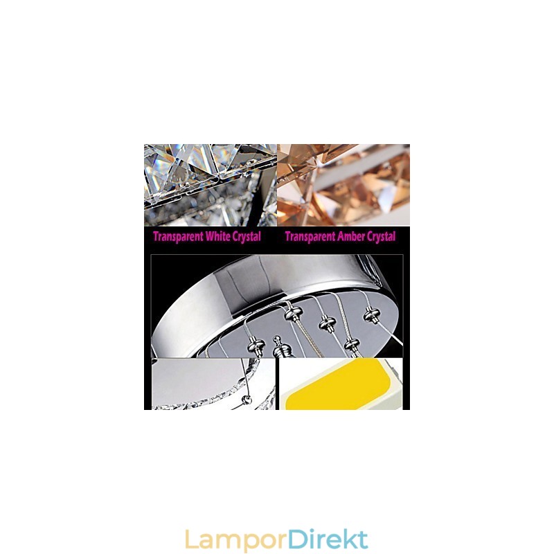 Pendelbelysning Ljuskrona Ljus Transparent Eller Amber K9 Kristall Dubbel Hjärtformade Taklampor Ljus