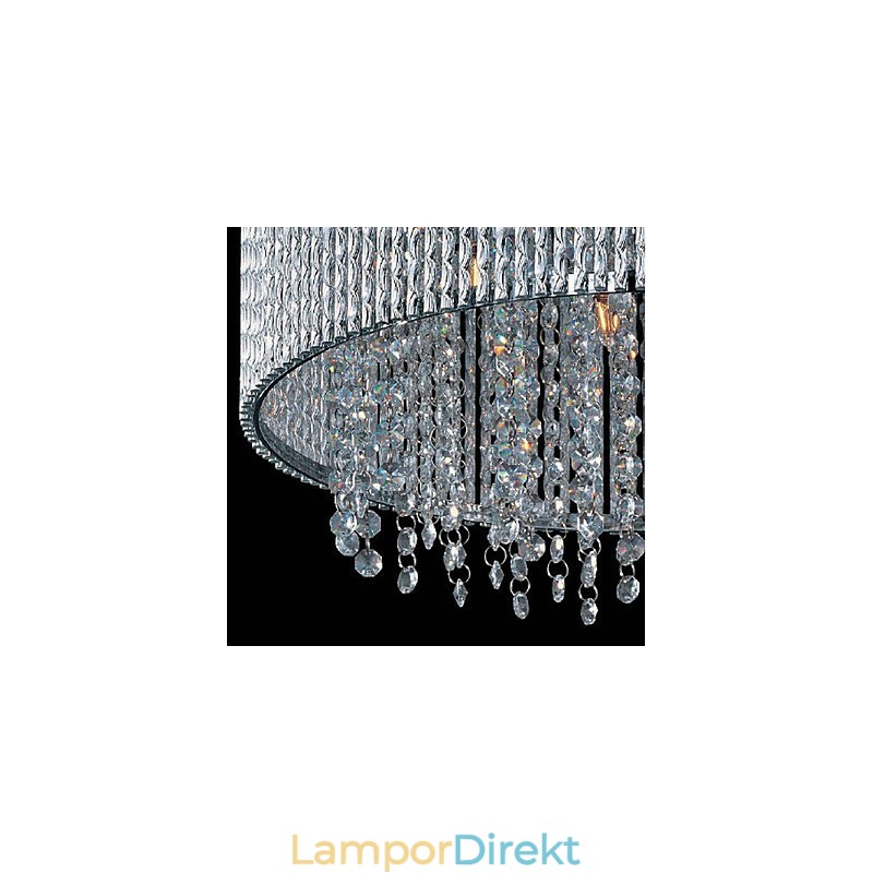 Pendel I Kristall Med 7 Lampor I Cylinderform
