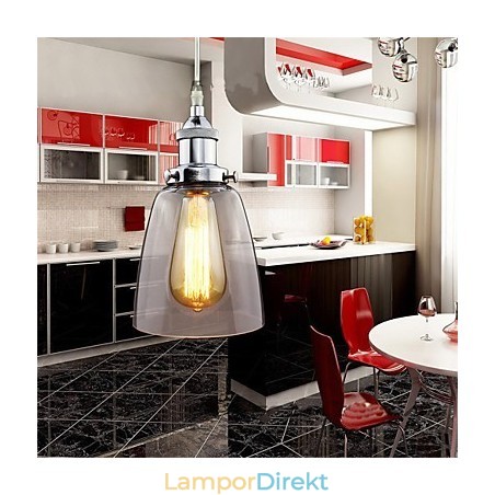 Modernt Kromglas Vintage Industriell Retro Fitting Edison Pendel Light Cafe Veranda Light Modernt Kromglas Vintage Industriell Retro Fitting Edison Pendel Light Cafe Veranda Light