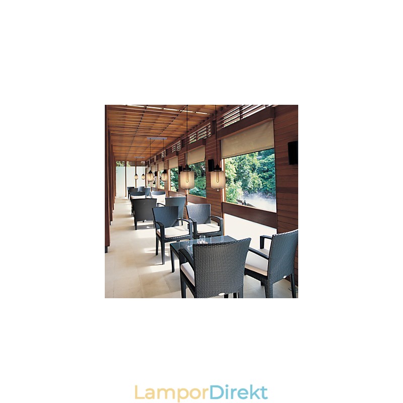 Modernt Glas Taklampa Med 2 Lampor I Transparent Flaskdesign