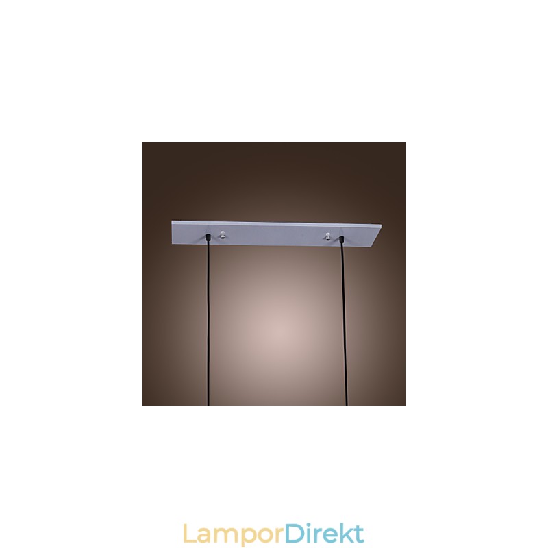 Modernt Glas Taklampa Med 2 Lampor I Transparent Flaskdesign