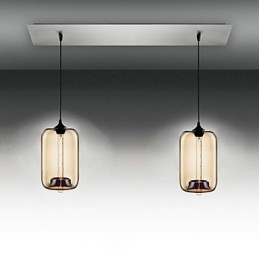 Modern Pendellampa I Transparent Glas Med 2 Lampor I Bubble Design