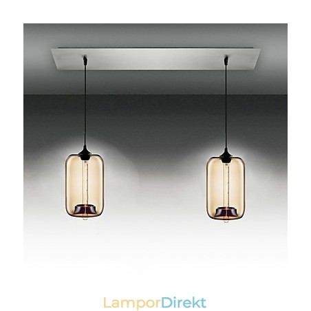 Modern Pendellampa I Transparent Glas Med 2 Lampor I Bubble Design Modern Pendellampa I Transparent Glas Med 2 Lampor I Bubble Design