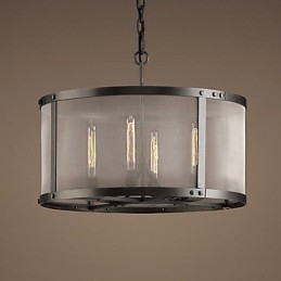 4 Ljus Pendent Light Med Transparent Skärm