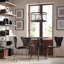 4 Ljus Pendent Light Med Transparent Skärm