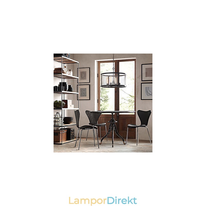 4 Ljus Pendent Light Med Transparent Skärm