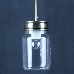 Country Galvaniskt Glas Taklampa Garage