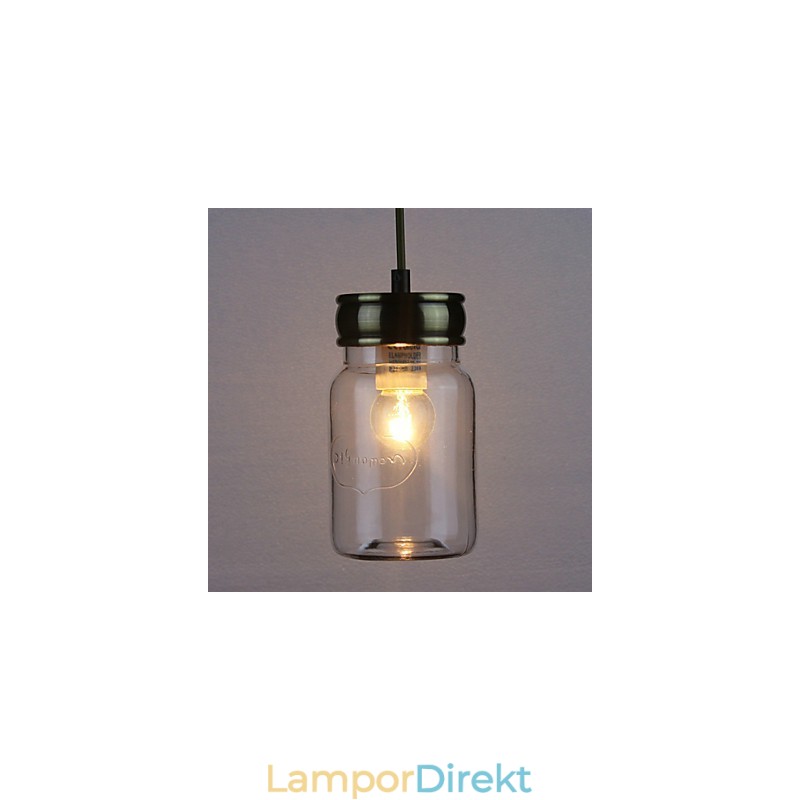 Country Galvaniskt Glas Taklampa Garage