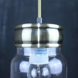 Country Galvaniskt Glas Taklampa Garage