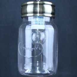 Country Galvaniskt Glas Taklampa Garage