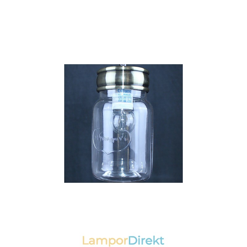 Country Galvaniskt Glas Taklampa Garage