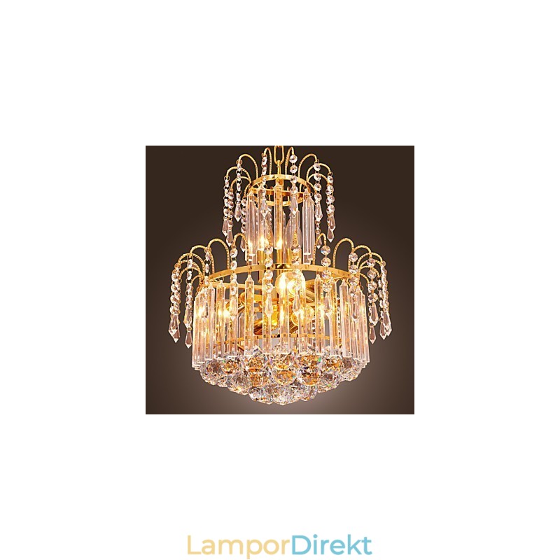 Lyxig Kristallkrona Med 7 Lampor
