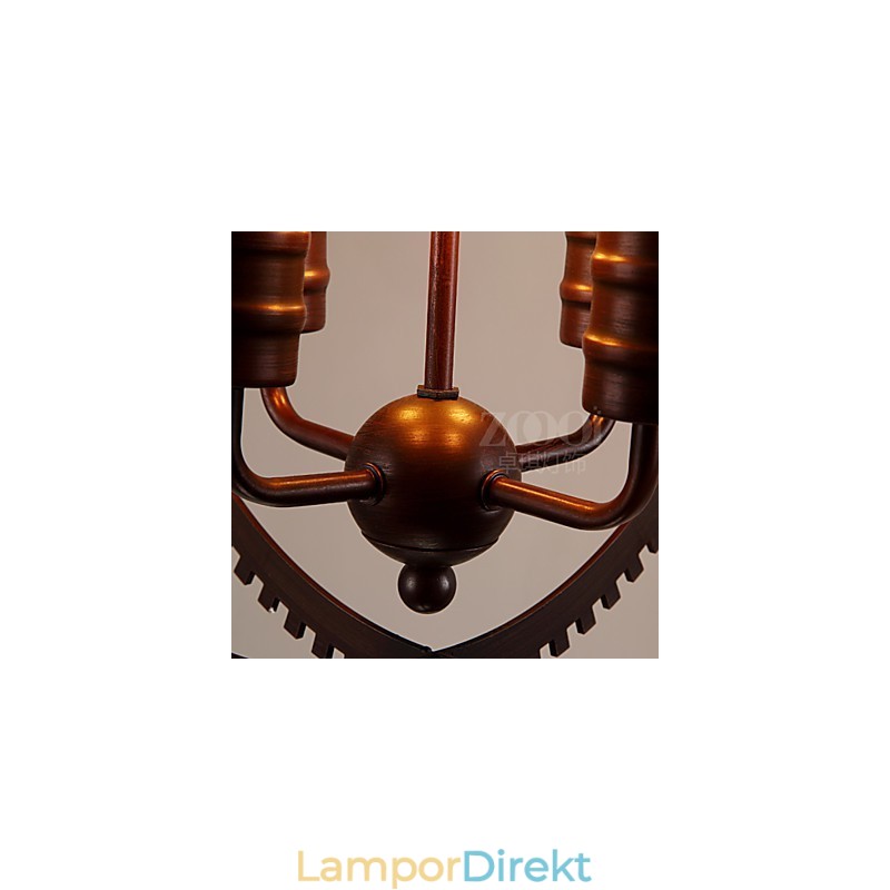 Creative Retro Pendel Lamps Amerikansk Country Ljuskrona I Smidesjärn