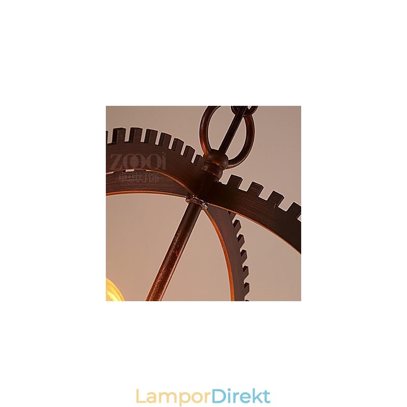 Creative Retro Pendel Lamps Amerikansk Country Ljuskrona I Smidesjärn