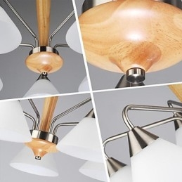 Pendellampor Modern Contemporary Wood Bamboo