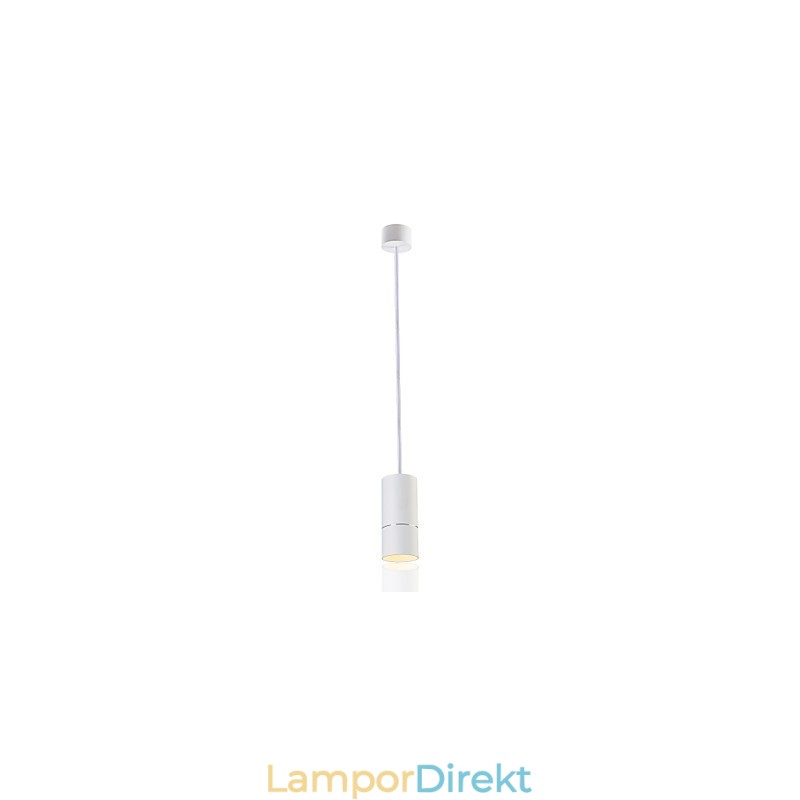 Ge 05032 8W 136Mm 1 Ljus Mini Pendellampa Pulveriserad Vit Med Aluminium