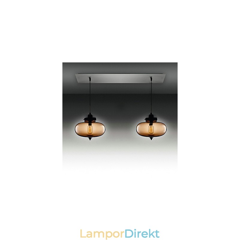 Modern Pendellampa I Transparent Glas Med 2 Lampor I Bubble Design