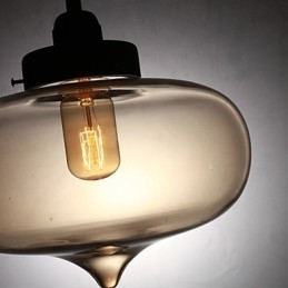 Modern Pendellampa I Transparent Glas Med 2 Lampor I Bubble Design
