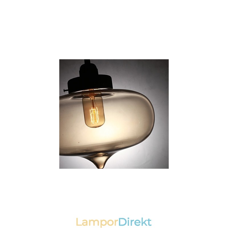 Modern Pendellampa I Transparent Glas Med 2 Lampor I Bubble Design