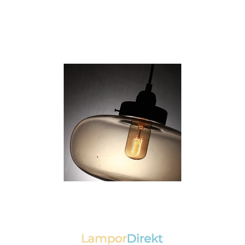 Modern Pendellampa I Transparent Glas Med 2 Lampor I Bubble Design