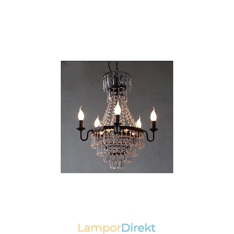 American Country Retro Candle Crystal Lampa