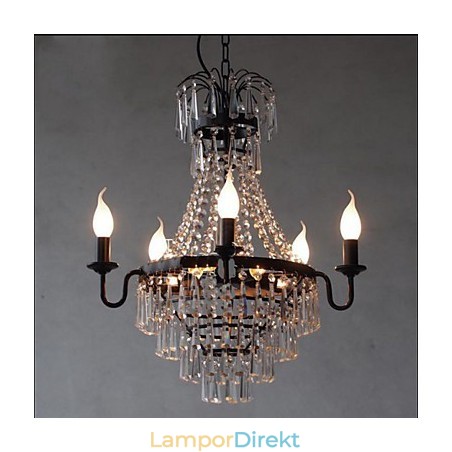 American Country Retro Candle Crystal Lampa American Country Retro Candle Crystal Lampa