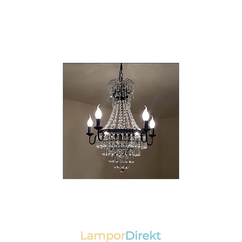 American Country Retro Candle Crystal Lampa