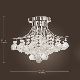 Ljuskrona Modern Crystal 3 Lampor