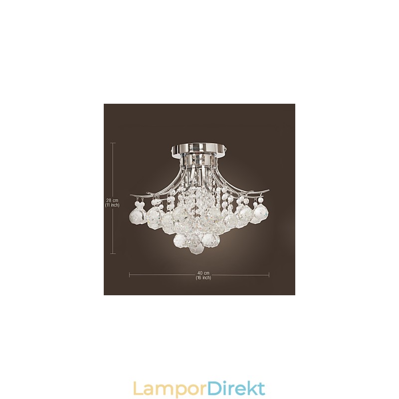 Ljuskrona Modern Crystal 3 Lampor