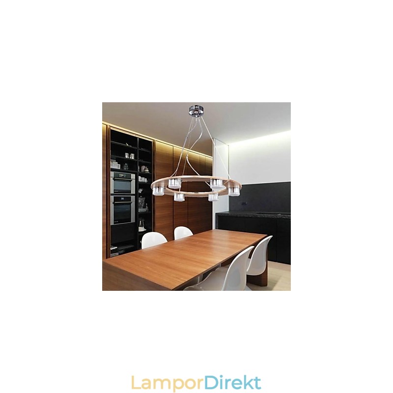 Pendellampor Modern Contemporary Wood Bamboo