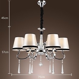 Modern Samtida Traditionell Klassisk Rustik Lodge Vintage Island Chrome Metal Chandelier Dining