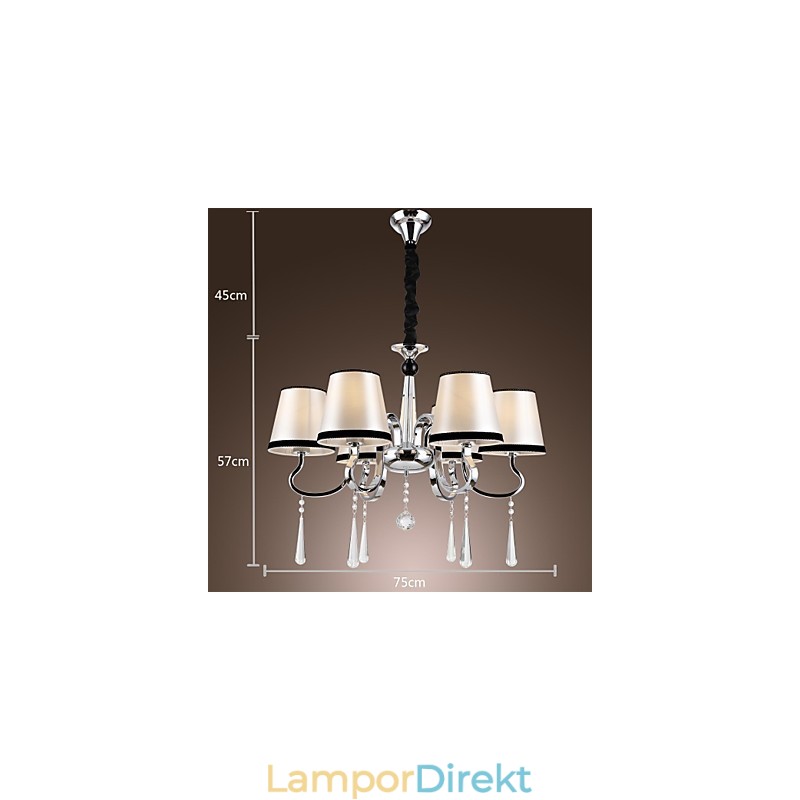 Modern Samtida Traditionell Klassisk Rustik Lodge Vintage Island Chrome Metal Chandelier Dining