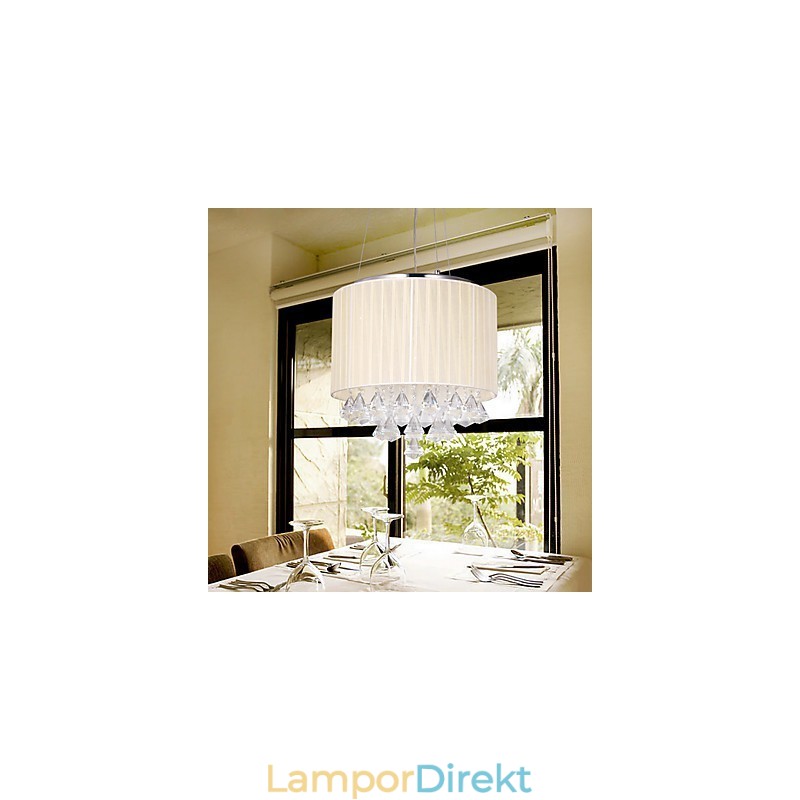 Elegant Kristallhängande Lampa Med 4 Lampor