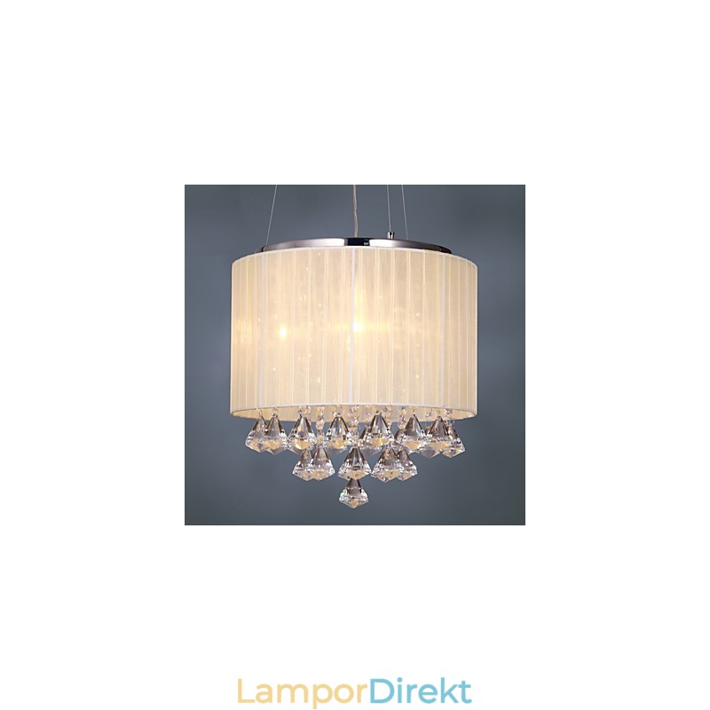 Elegant Kristallhängande Lampa Med 4 Lampor