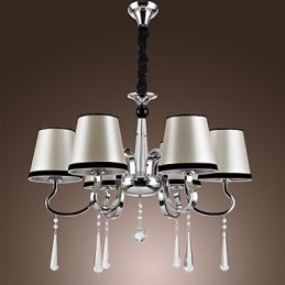 Modern Samtida Traditionell Klassisk Rustik Lodge Vintage Island Chrome Metal Chandelier Dining