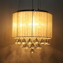 Elegant Kristallhängande Lampa Med 4 Lampor