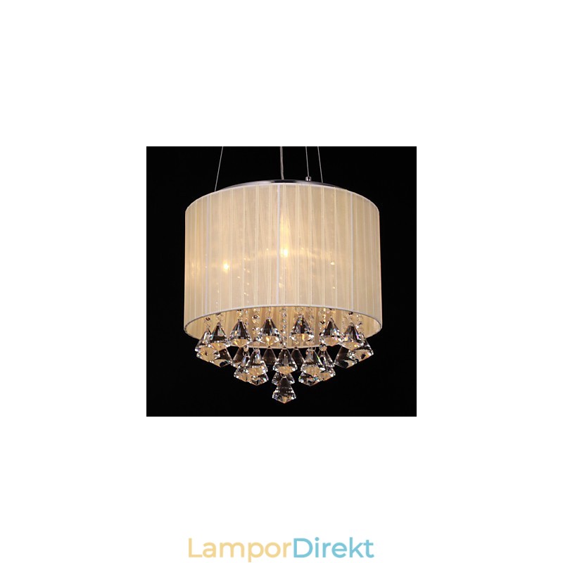 Elegant Kristallhängande Lampa Med 4 Lampor