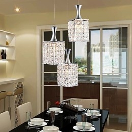 Lampor Metallram K9 Kristallkrona Droplight Skicka Glödlampa