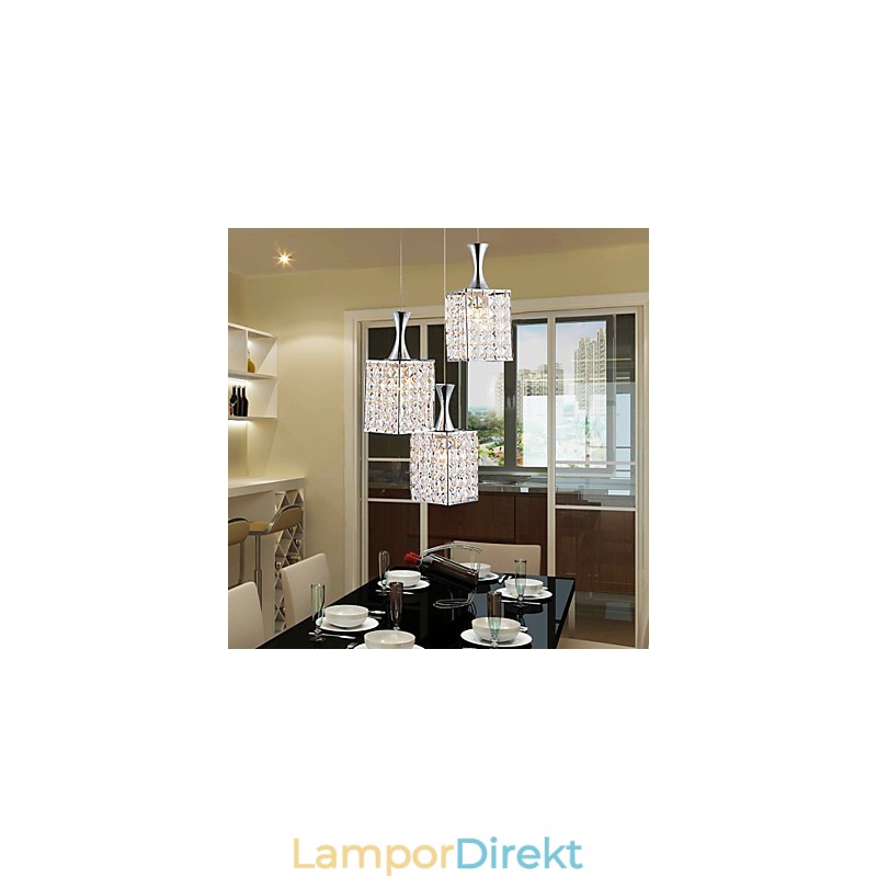 Lampor Metallram K9 Kristallkrona Droplight Skicka Glödlampa