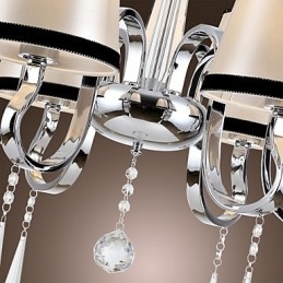 Modern Samtida Traditionell Klassisk Rustik Lodge Vintage Island Chrome Metal Chandelier Dining