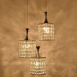 Lampor Metallram K9 Kristallkrona Droplight Skicka Glödlampa