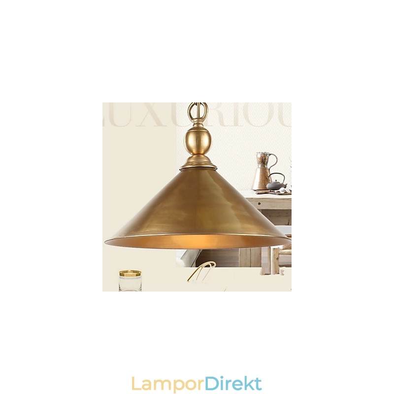 Pendellampa I Ren Mässing I Mini Stil Traditionell Klassisk Metall