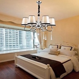 Modern Samtida Traditionell Klassisk Rustik Lodge Vintage Island Chrome Metal Chandelier Dining